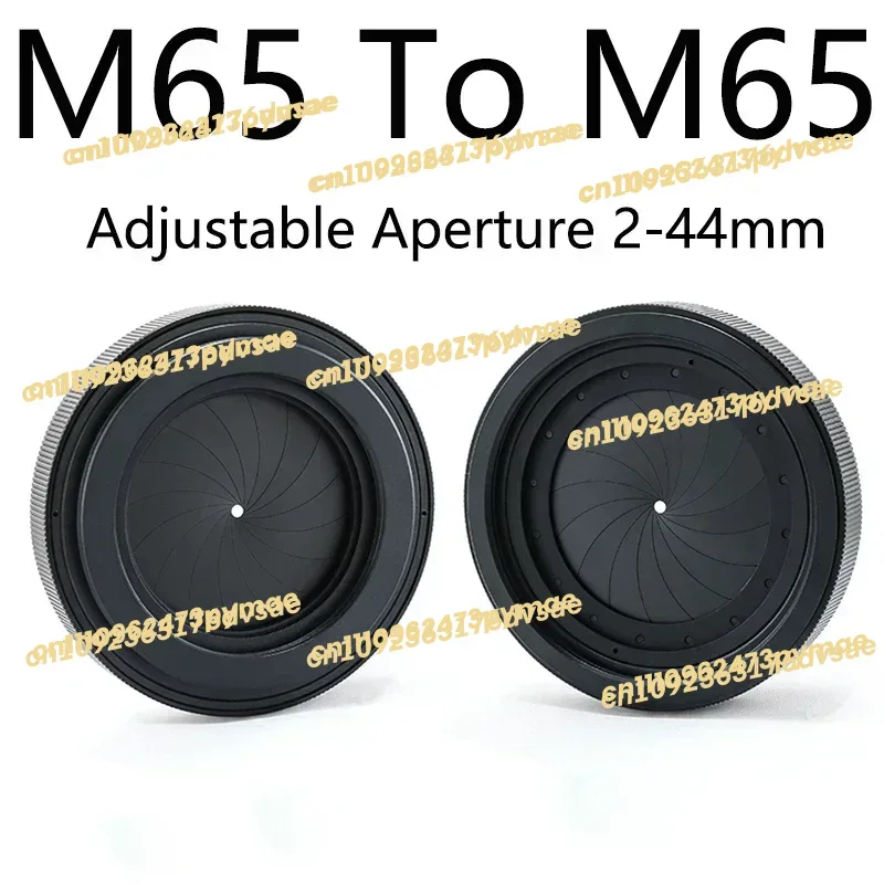 Lens Adapter Ring - 2025調整可能な絞り2-44mmアイリスダイアフラムM65からM65へのカメラレンズモジュールアダプターリング