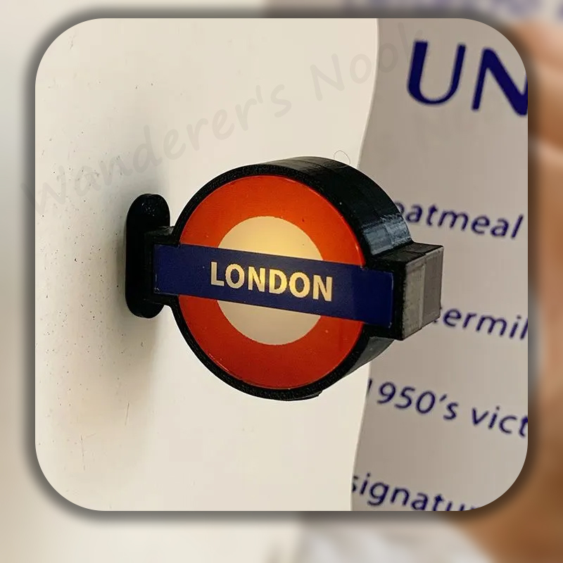 Photography Uk - ロンドン地下鉄ラウンデルライトアップ冷蔵庫マグネット発光駅標識磁気ステッカー英国旅行お土産ギフト家の装飾