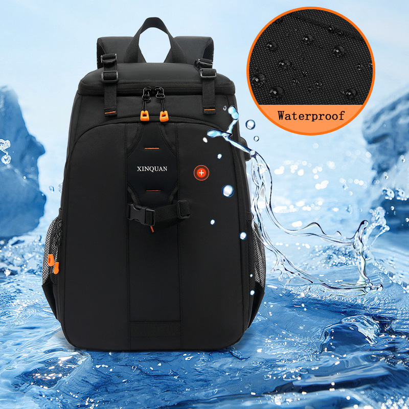 Photography Video - 防水トラベルバックパック、ビデオ三脚、DSLRバッグ、大容量写真撮影用カメラショルダーバッグ（ニコン、ペンタックス、キヤノン、ソニー用）