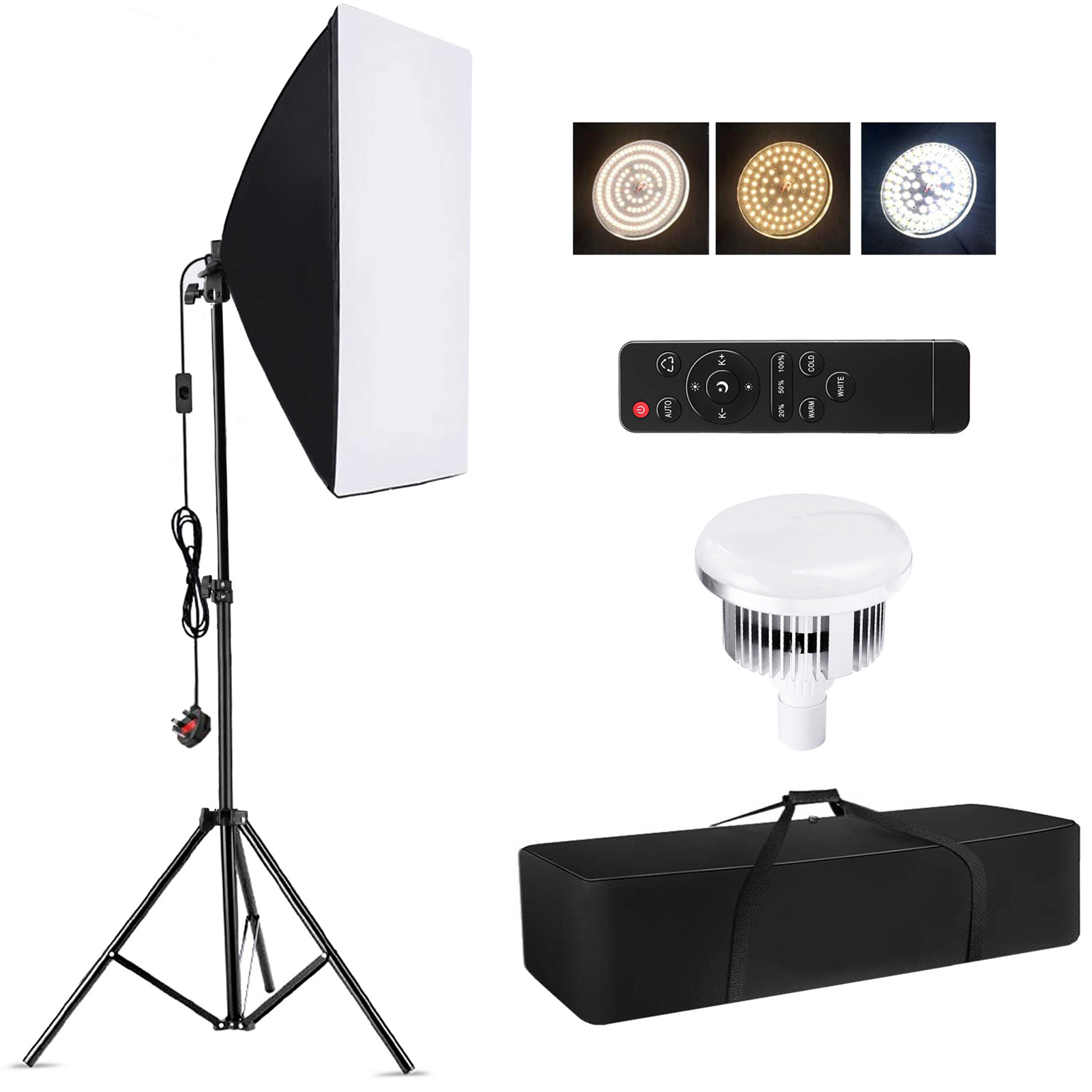 Photography Kit Pro - Camnoon Studio 写真撮影ライトキット ソフトボックス照明セット 85W 3000K-6000K