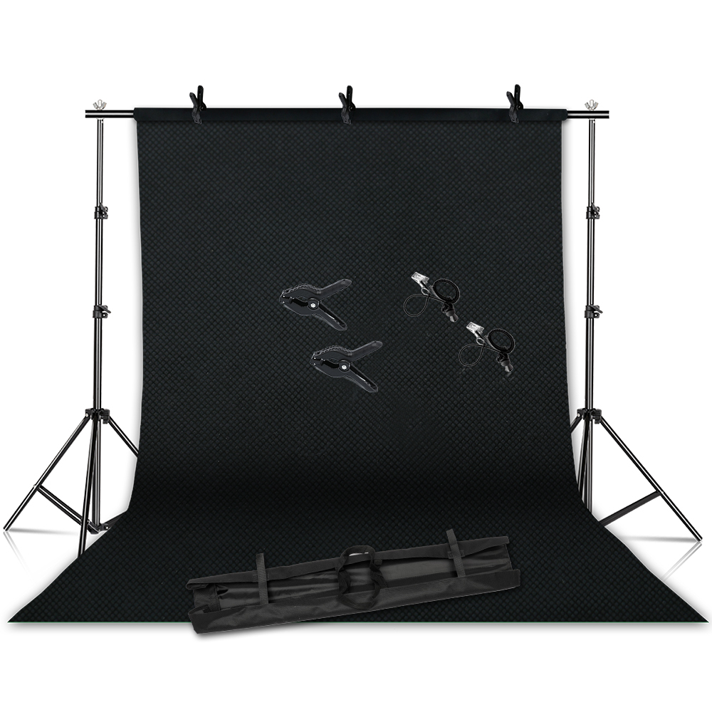 Backdrop Stand Kit - 写真撮影用背景スタンド、調整可能なグリーンスクリーン背景フレームサポートシステムキット（スタジオ用）