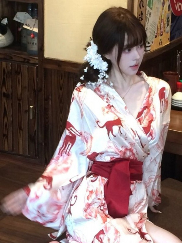 Photography Studio - 新しい中国風の寝間着漢服薄手のホーム服モーニングローブ写真スタジオエレガントスカート早春秋ライトM...