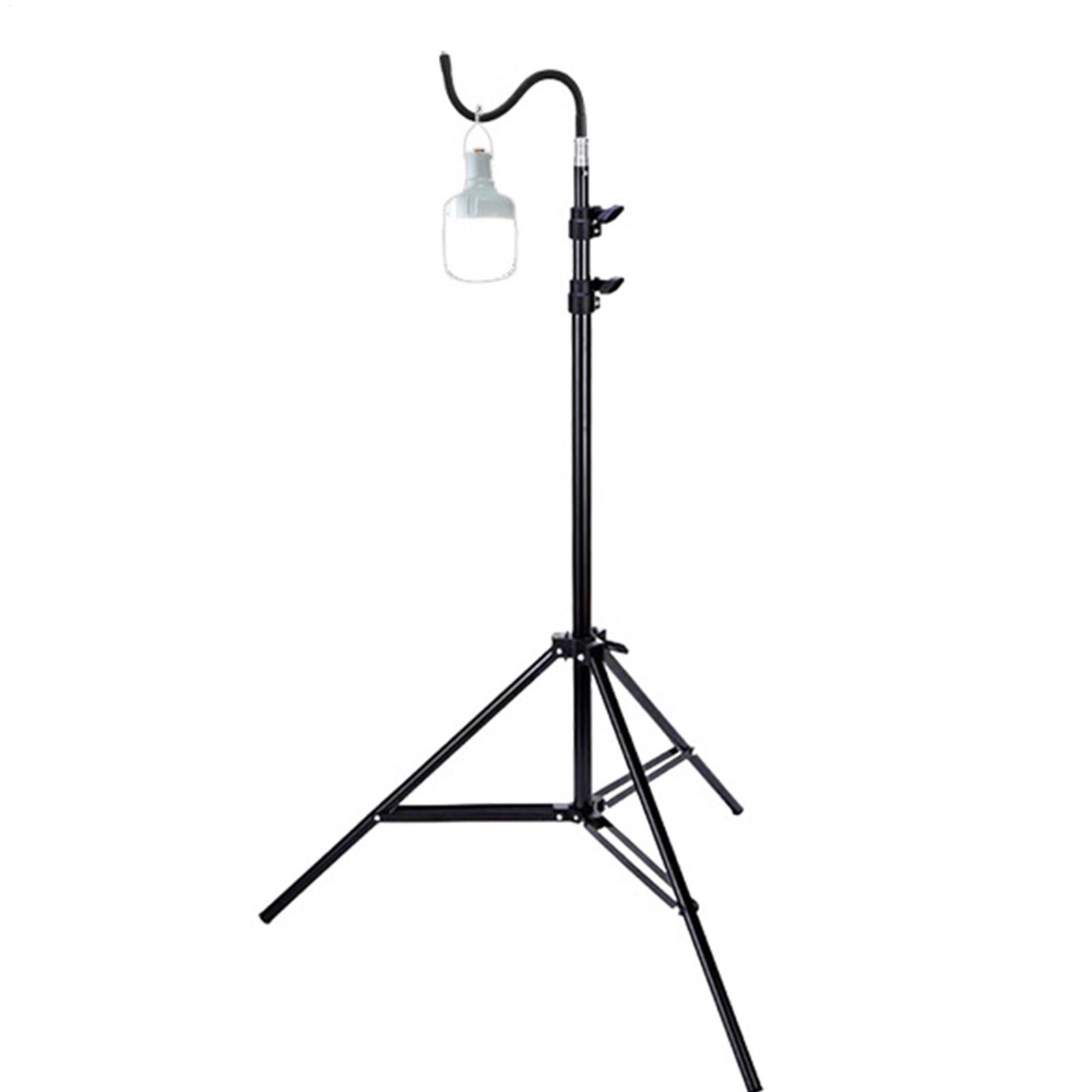 Photography Kit Pro - 2m キャンプライトスタンド折りたたみ伸縮三脚調節可能な軽量金属フロアランプホルダー三脚キャンプアクセサリー