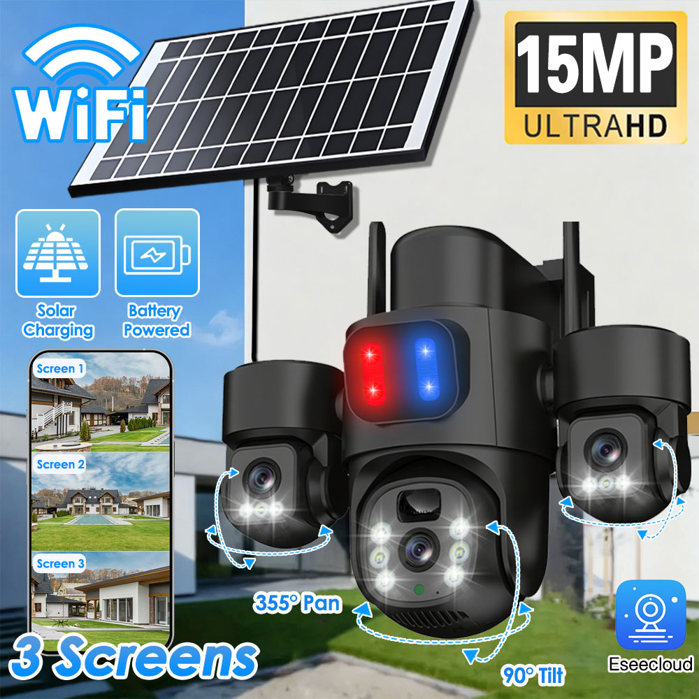 Photography Grid - WIFI ソーラー PTZ カメラ屋外 15MP 3