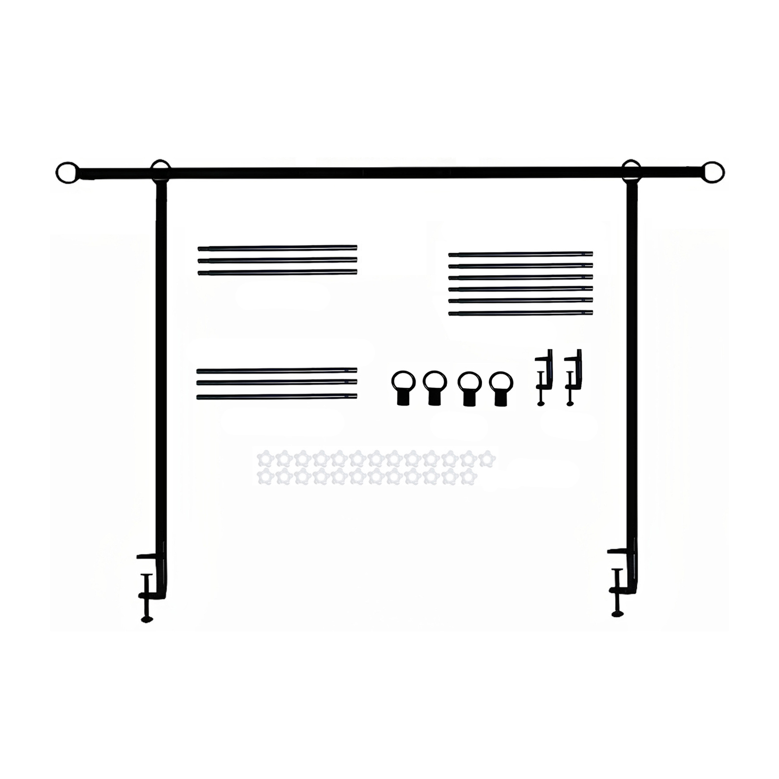 Backdrop Stand Kit - テーブルの上に設置できる調整可能なアーチスタンドキット DIY パーティー背景スタンド 感謝祭 記念日 結婚式