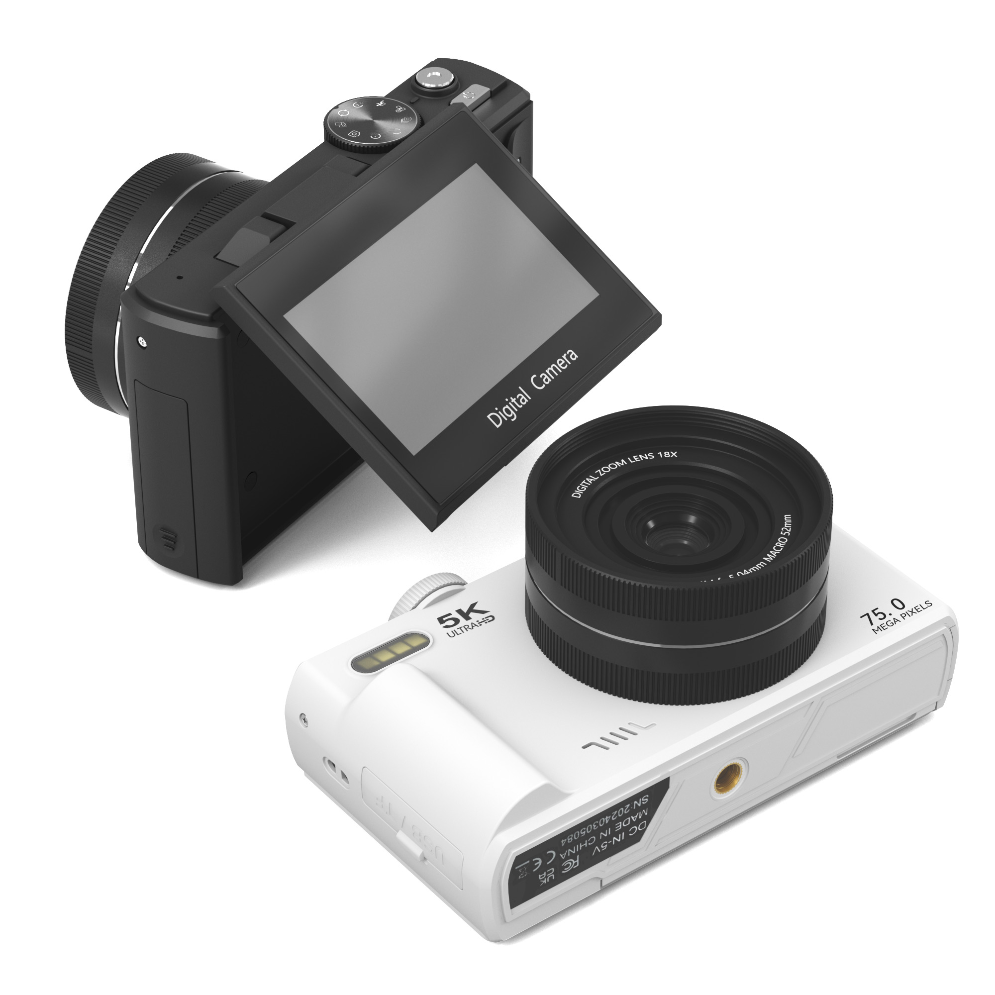 メーカー製5K Wifiミニデジタルカメラ、3インチ180度 - Photography Video のレビューと価格