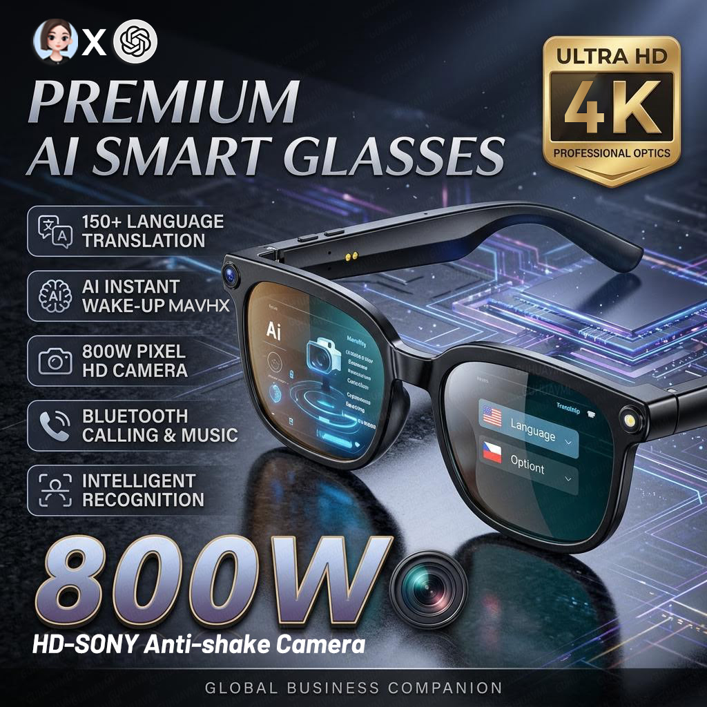 2026年 4K 8MP スマートグラス メンズ HDカメラ - Photography Videography のレビューと価格