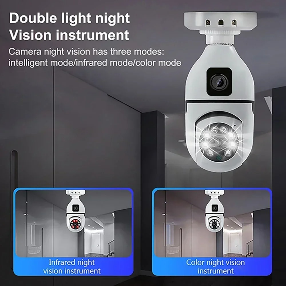 E27電球型監視セキュリティカメラ 8MP HDナイトビジョ - Photography Grid のレビューと価格