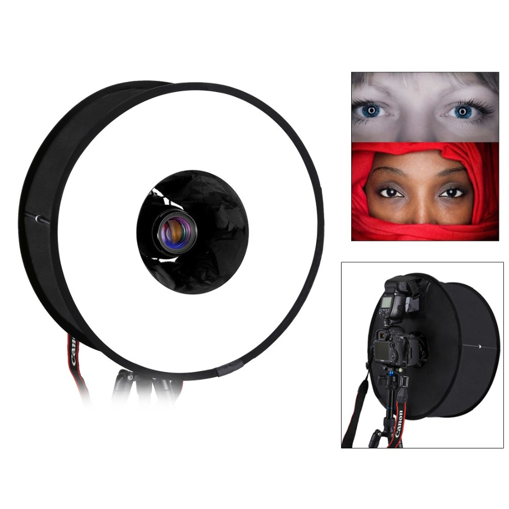 45cmリングソフトボックス、スピードライト用ラウンド型フラ - Pop Up Flash Diffuser のレビューと価格