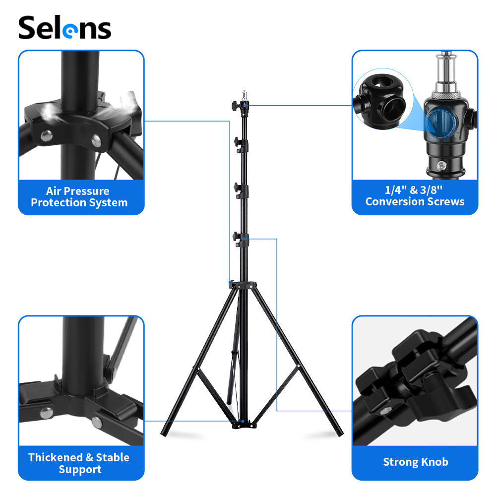 Selens 2.2~3.95m エアクッションライトスタン - Photography Kit Pro のレビューと価格