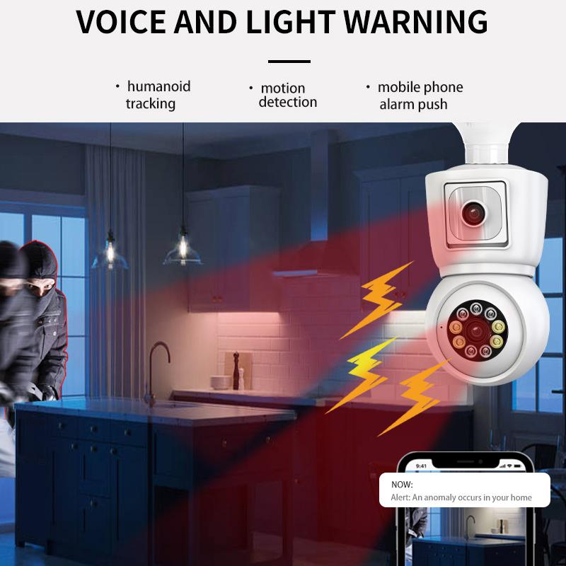 8MP E27 電球 WiFi カメラ 4K デュアルレンズ - Photography Grid のレビューと価格
