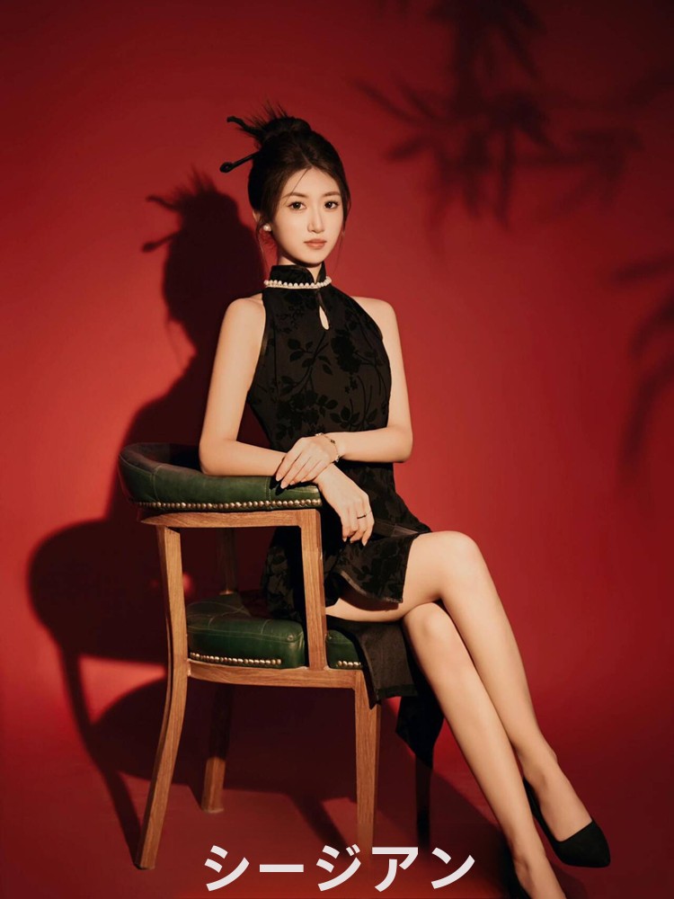 黒のチャイナドレス衣装スタジオテーマオリエンタルな美的センス - Photography Studio のレビューと価格