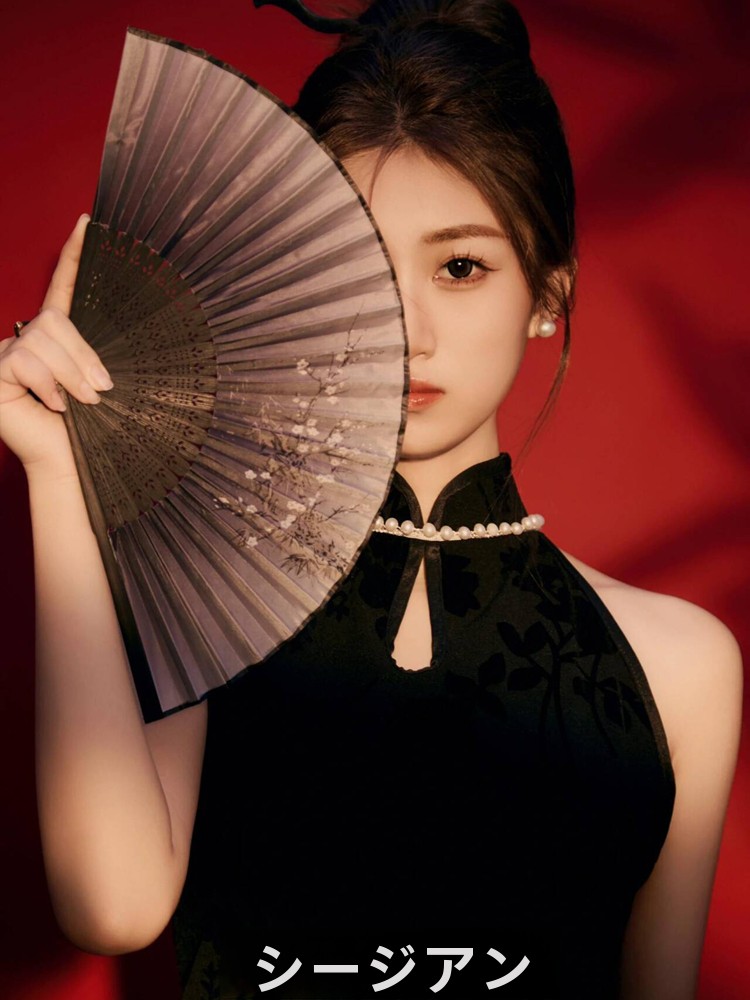 黒のチャイナドレス衣装スタジオテーマオリエンタルな美的センス - Photography Studio のレビューと価格
