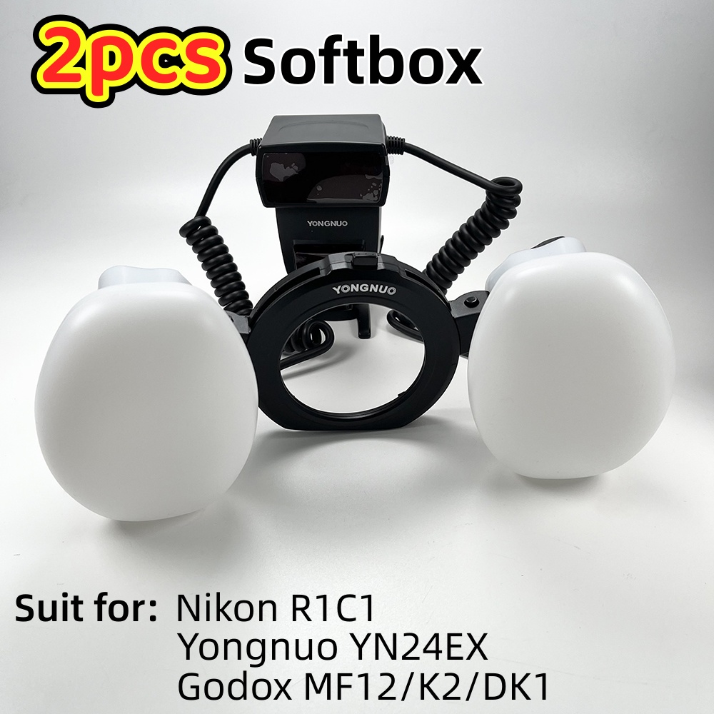2個 ソフトボックス デュアルヘッド フラッシュランプ ディ - Pop Up Flash Diffuser のレビューと価格