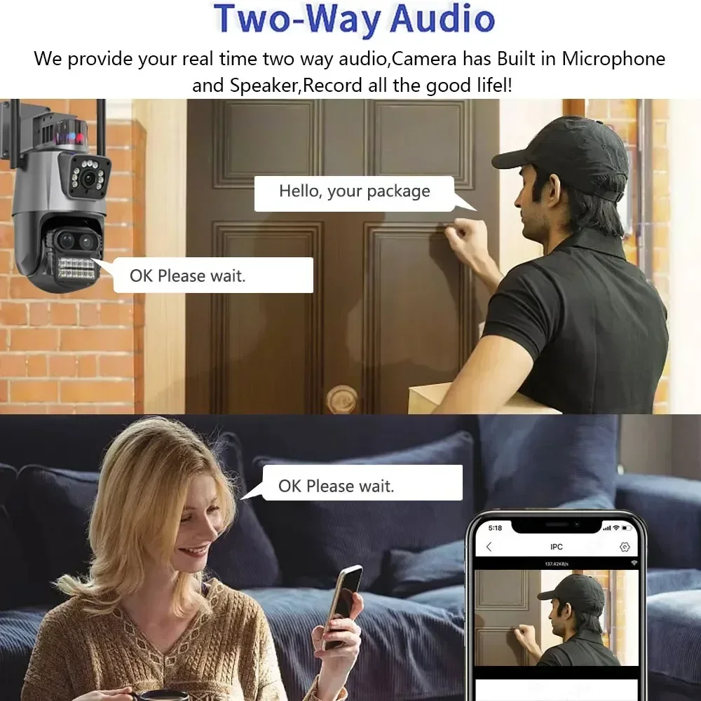 12MP 6K WiFi IP カメラ屋外 3 レンズデュア - Photography Grid のレビューと価格