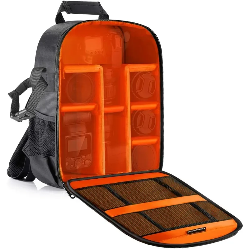 カメラバックパックバッグ、防水耐衝撃仕切り付き、小型カメライ - Camera Bag Waterproof のレビューと価格