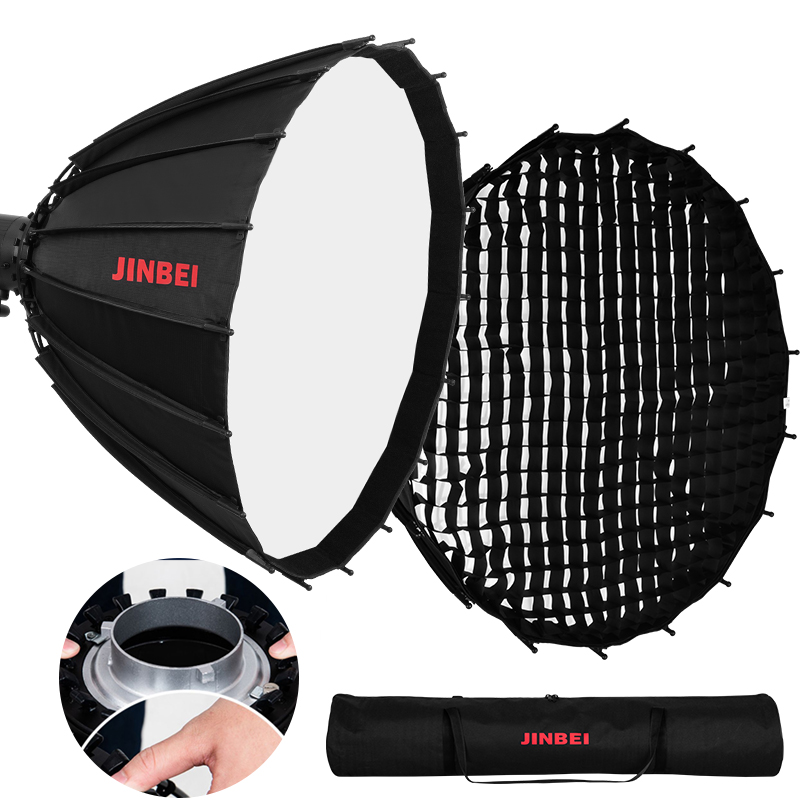 JINBEI 90cm深型反射パラボリックスピードライトソフ - Photography Grid のレビューと価格